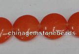 CCN496 15.5 inches 20mm flat round candy jade beads wholesale