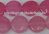 CCN498 15.5 inches 20mm flat round candy jade beads wholesale