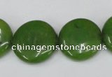 CCN502 15.5 inches 20mm flat round candy jade beads wholesale