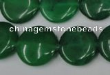 CCN503 15.5 inches 20mm flat round candy jade beads wholesale