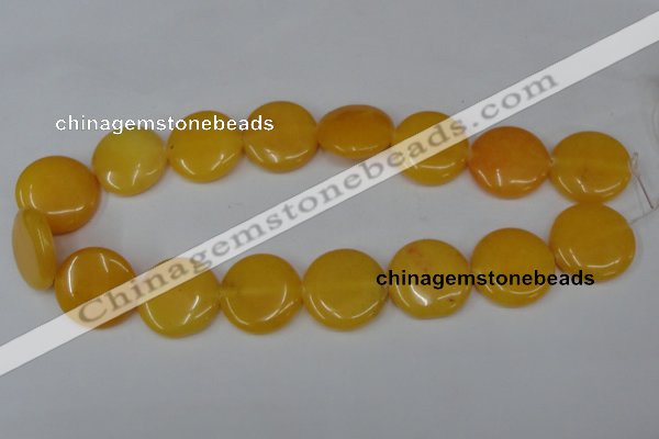 CCN505 15.5 inches 25mm flat round candy jade beads wholesale