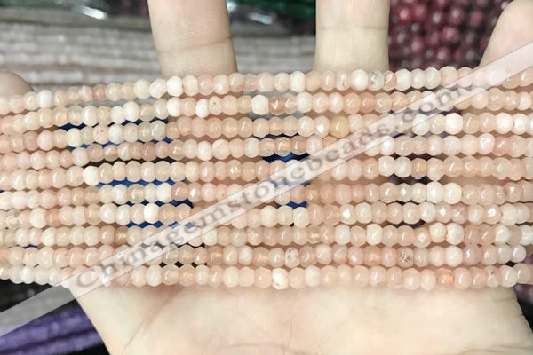 CCN5103 15 inches 3*4mm faceted rondelle candy jade beads