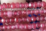 CCN5106 15 inches 3*4mm faceted rondelle candy jade beads