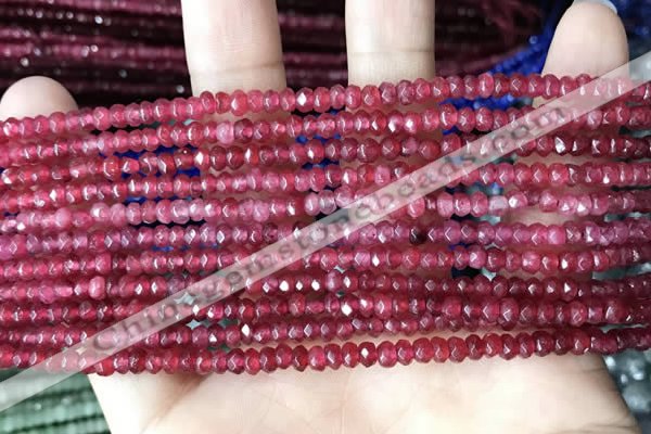 CCN5106 15 inches 3*4mm faceted rondelle candy jade beads