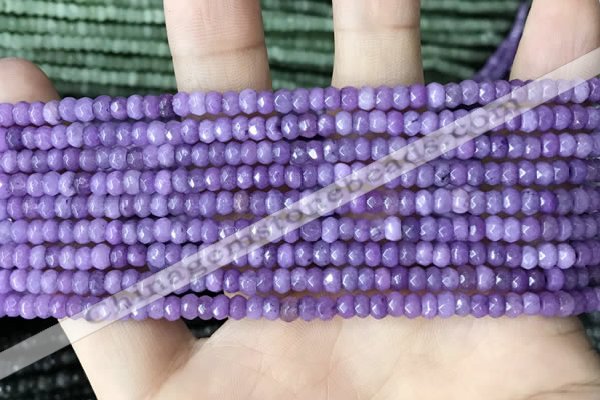 CCN5110 15 inches 3*4mm faceted rondelle candy jade beads