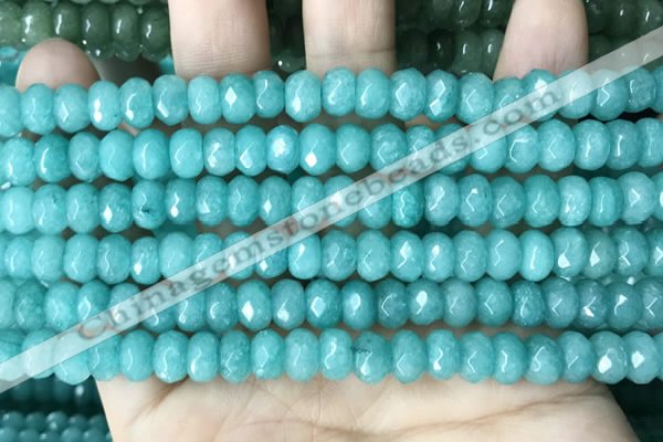 CCN5151 15 inches 5*8mm faceted rondelle candy jade beads