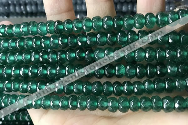 CCN5160 15 inches 5*8mm faceted rondelle candy jade beads