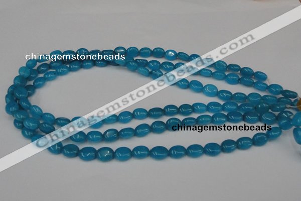 CCN521 15.5 inches 8*10mm oval candy jade beads wholesale