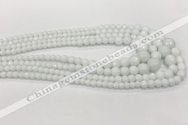 CCN5211 6mm - 14mm faceted round candy jade graduated beads