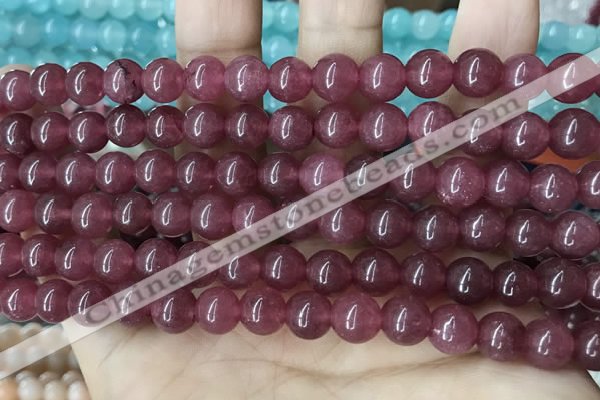 CCN5368 15 inches 8mm round candy jade beads Wholesale