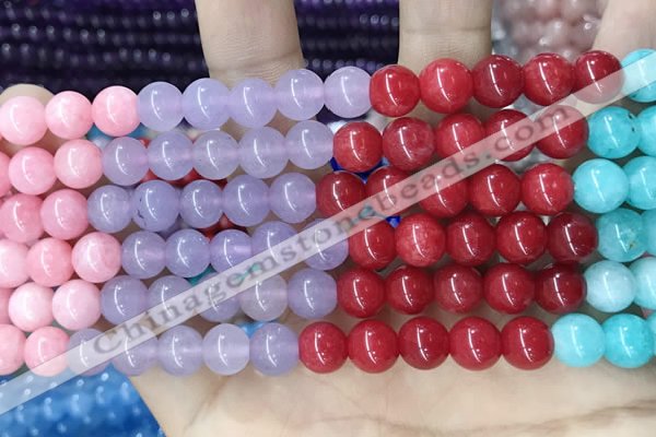 CCN5467 15 inches 8mm round candy jade beads Wholesale