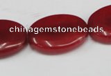 CCN547 15.5 inches 18*25mm oval candy jade beads wholesale