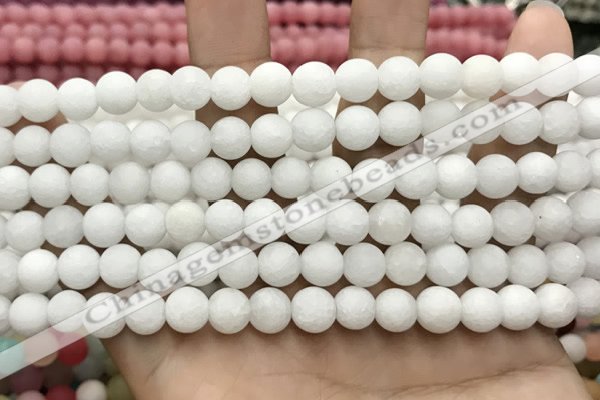 CCN5573 15 inches 8mm round matte candy jade beads Wholesale