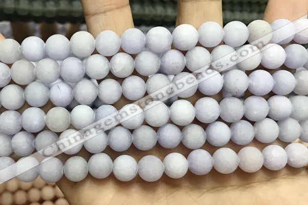 CCN5577 15 inches 8mm round matte candy jade beads Wholesale