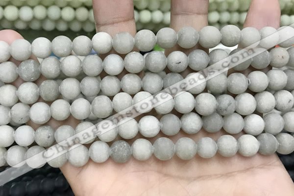 CCN5578 15 inches 8mm round matte candy jade beads Wholesale