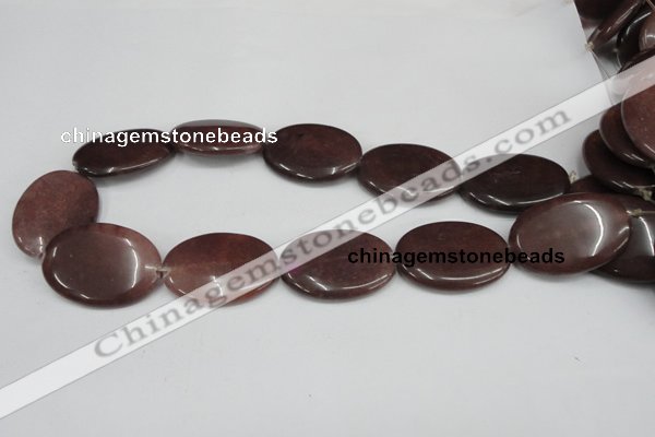 CCN558 15.5 inches 25*35mm oval candy jade beads wholesale