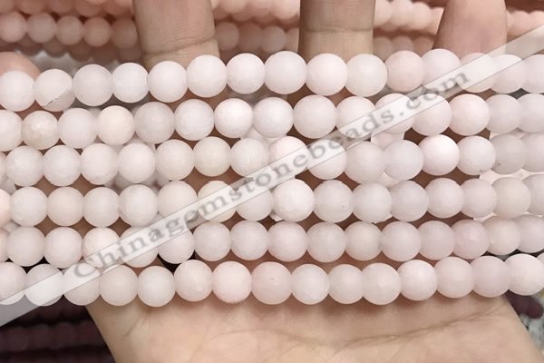 CCN5581 15 inches 8mm round matte candy jade beads Wholesale