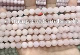 CCN5582 15 inches 8mm round matte candy jade beads Wholesale