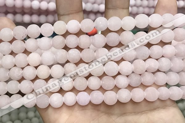 CCN5582 15 inches 8mm round matte candy jade beads Wholesale