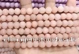 CCN5584 15 inches 8mm round matte candy jade beads Wholesale