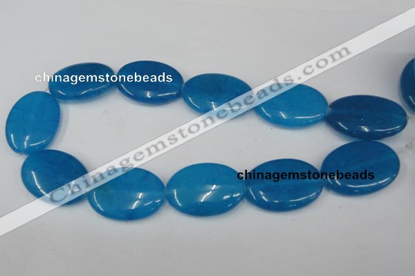 CCN559 15.5 inches 25*35mm oval candy jade beads wholesale