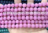 CCN5592 15 inches 8mm round matte candy jade beads Wholesale