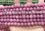 CCN5593 15 inches 8mm round matte candy jade beads Wholesale