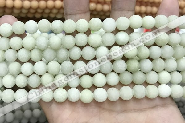 CCN5602 15 inches 8mm round matte candy jade beads Wholesale