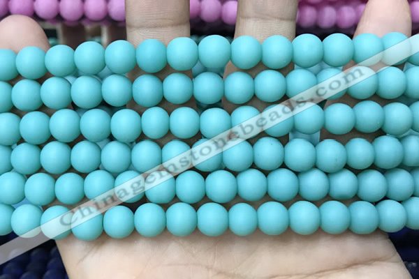 CCN5608 15 inches 8mm round matte candy jade beads Wholesale