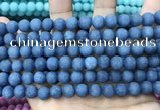 CCN5612 15 inches 8mm round matte candy jade beads Wholesale