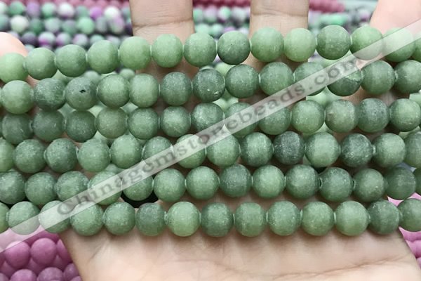 CCN5618 15 inches 8mm round matte candy jade beads Wholesale