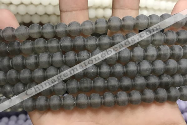 CCN5629 15 inches 8mm round matte candy jade beads Wholesale