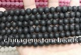 CCN5631 15 inches 8mm round matte candy jade beads Wholesale