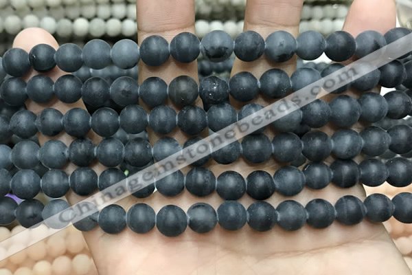 CCN5635 15 inches 8mm round matte candy jade beads Wholesale