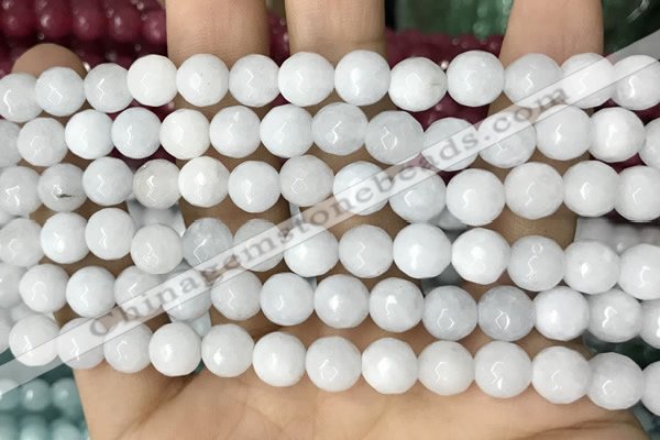 CCN5650 15 inches 8mm faceted round candy jade beads