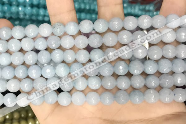 CCN5651 15 inches 8mm faceted round candy jade beads