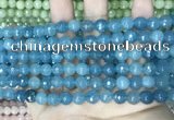 CCN5657 15 inches 8mm faceted round candy jade beads