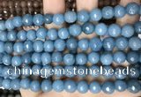 CCN5659 15 inches 8mm faceted round candy jade beads