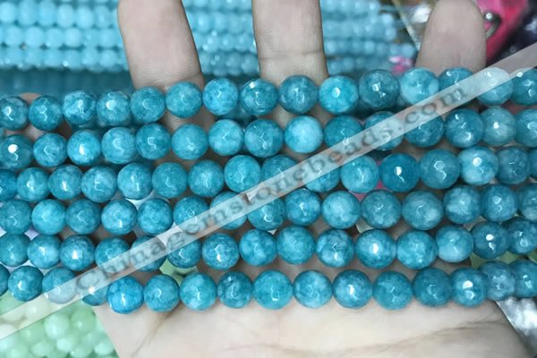 CCN5662 15 inches 8mm faceted round candy jade beads