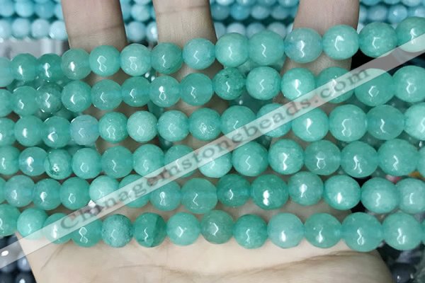 CCN5672 15 inches 8mm faceted round candy jade beads