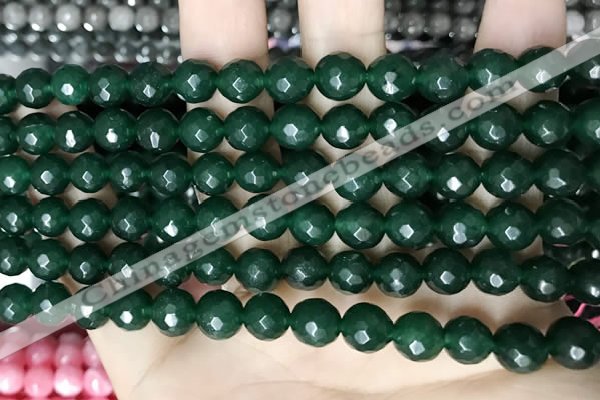 CCN5674 15 inches 8mm faceted round candy jade beads