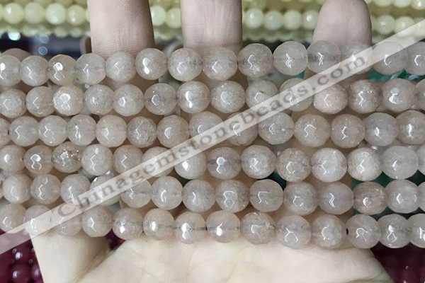 CCN5678 15 inches 8mm faceted round candy jade beads