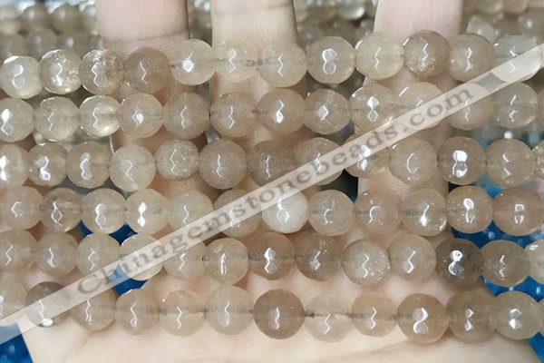 CCN5679 15 inches 8mm faceted round candy jade beads