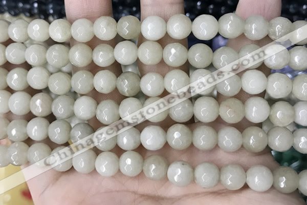 CCN5683 15 inches 8mm faceted round candy jade beads