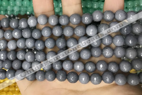 CCN5690 15 inches 8mm faceted round candy jade beads