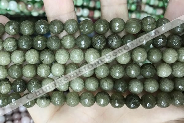 CCN5696 15 inches 8mm faceted round candy jade beads