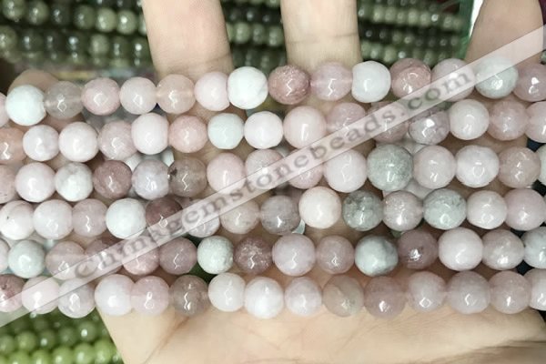 CCN5712 15 inches 8mm faceted round candy jade beads