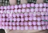 CCN5720 15 inches 8mm faceted round candy jade beads