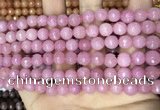 CCN5721 15 inches 8mm faceted round candy jade beads