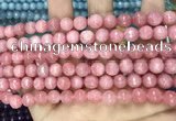 CCN5724 15 inches 8mm faceted round candy jade beads